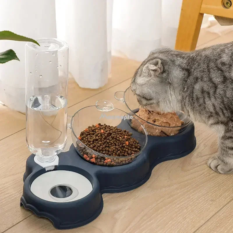 Tigela Ortopédica Anti Vômito para Pets + Bebedouro Automático