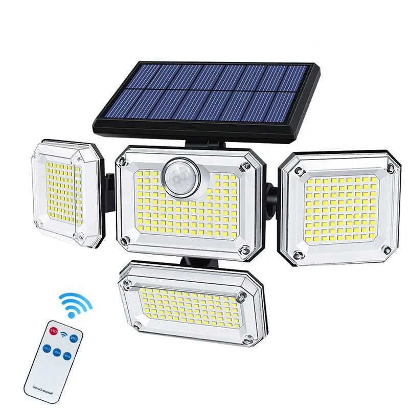 Refletor Led Solar Com 3 Cabeças - EcoLight