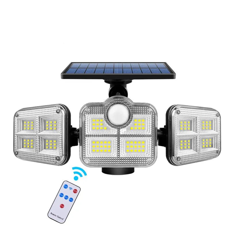 Refletor Led Solar Com 3 Cabeças - EcoLight