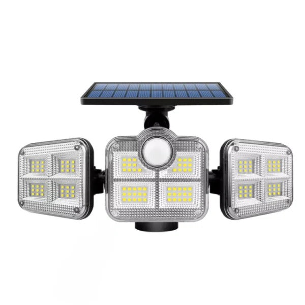 Refletor Led Solar Com 3 Cabeças - EcoLight